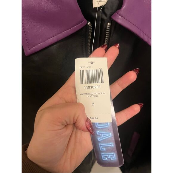 Riverdale Pretty Poisons black and purple faux leather jacket. - Picture 6 of 6